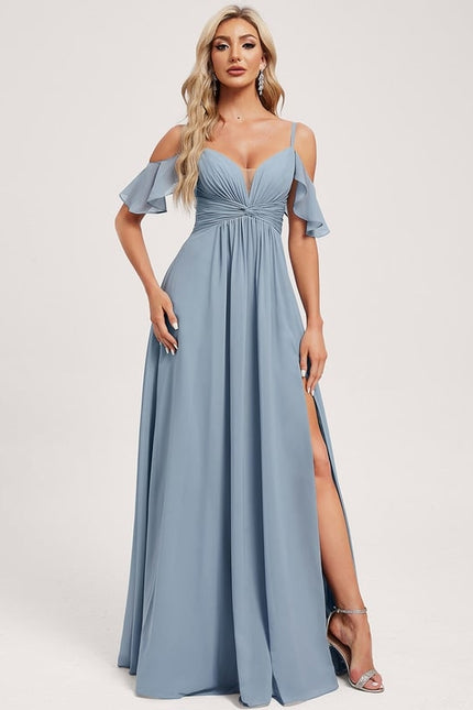 Robe Trapèze Aérienne Céleste - gallery 2