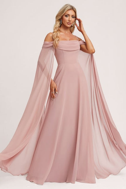Robe Trapèze Éthérée Rose - gallery 5