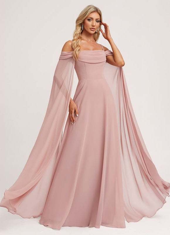 Robe Trapèze Éthérée Rose - gallery 5