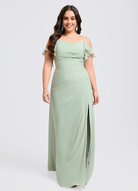 Robe Trapèze Aérienne Céleste - gallery 7