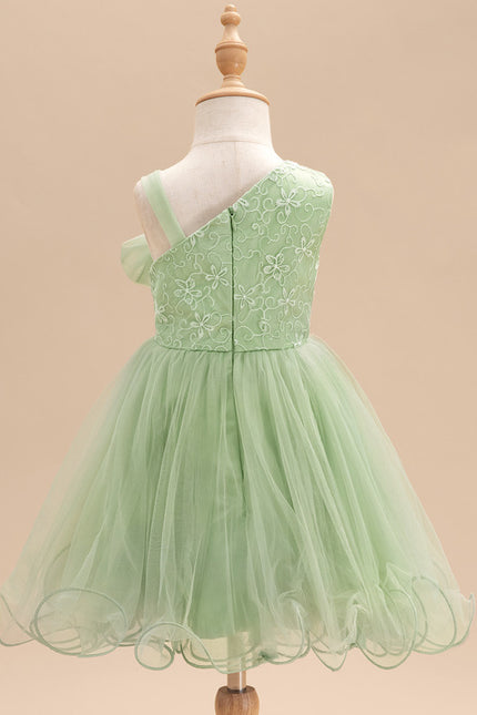 Robe Trapèze Verte Éclosion - gallery 4