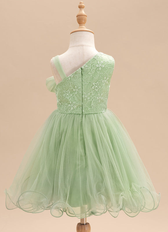 Robe Trapèze Verte Éclosion - gallery 4