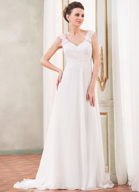 Robe Trapèze Éthérée Perles
