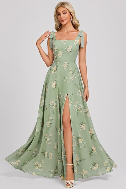Robe Trapèze Élégante Vert Clair