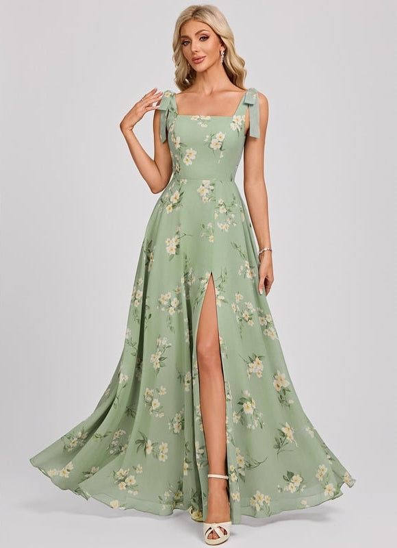 Robe Trapèze Élégante Vert Clair