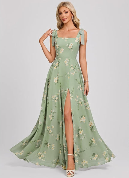Robe Trapèze Élégante Vert Clair