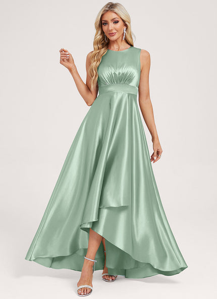 Robe Trapèze Satin Émeraude Enchanté