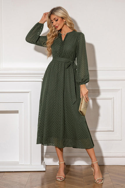 Robe Trapèze Chic Olivâtre - gallery 3