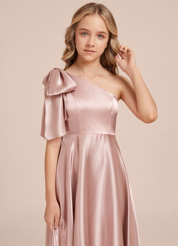 Robe Trapèze Satinée Rose Poudré - gallery 2