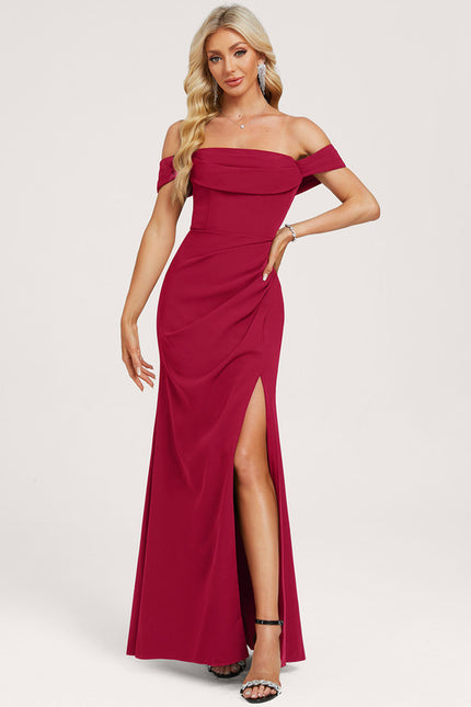 Robe Trapèze Bordeaux Élégante
