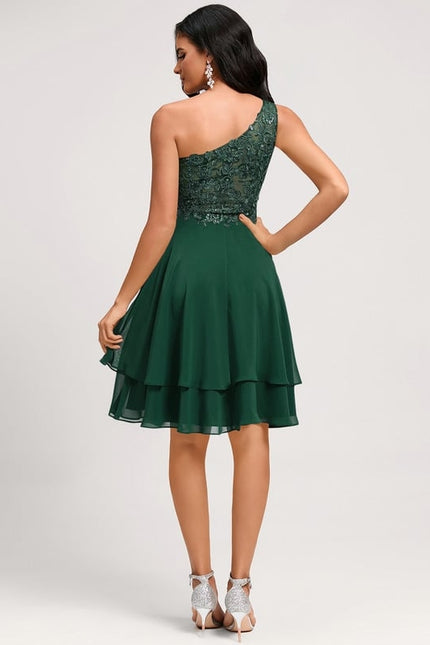 Robe Trapèze Vert Émeraude Chic - gallery 1