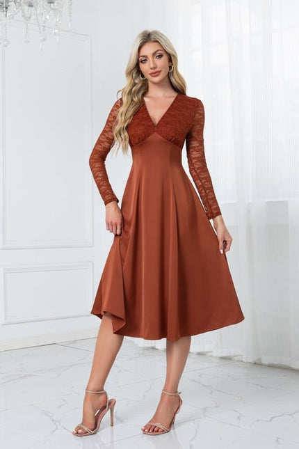 Robe Trapèze Écarlate Élégante - gallery 5