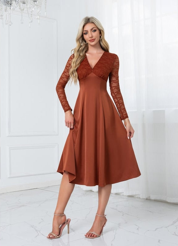 Robe Trapèze Écarlate Élégante - gallery 5