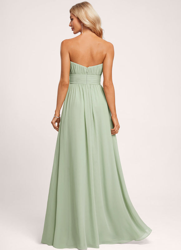 Robe Trapèze Ailée Vert Pastel - gallery 6