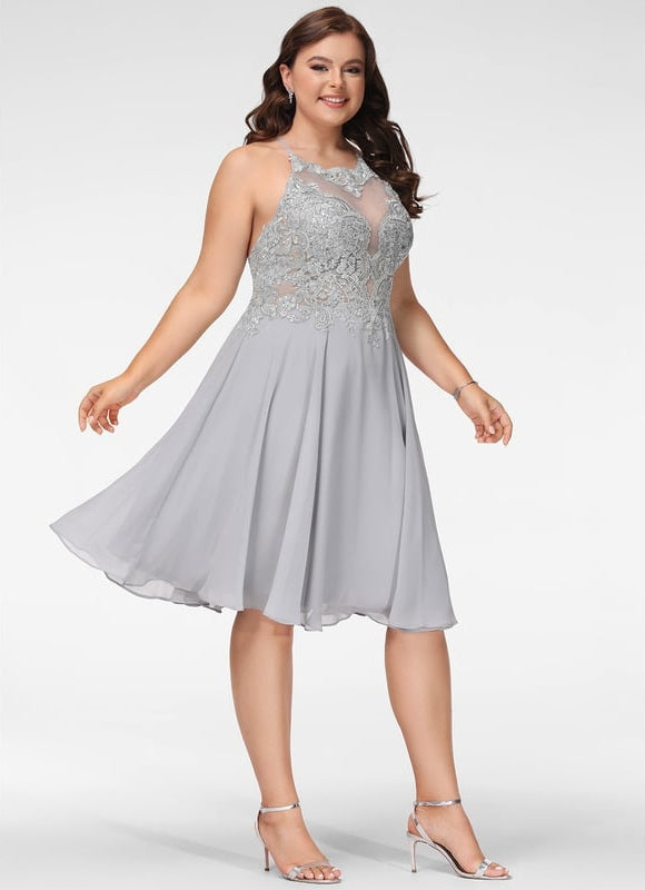 Robe Trapèze Éclat Argenté - gallery 8