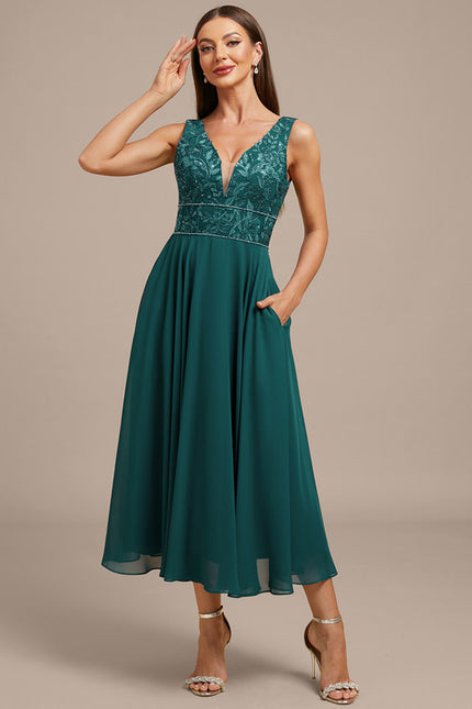 Robe Trapèze Émeraude Chic - gallery 4