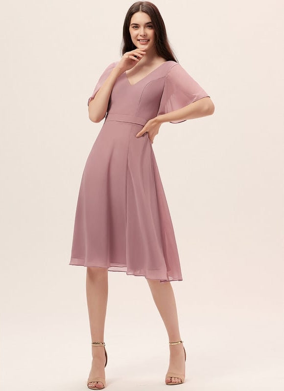 Robe Trapèze Drapé Élégant Chic - gallery 1