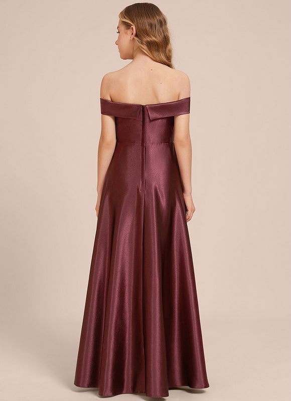 Robe Trapèze Satin Prune Chic - gallery 4
