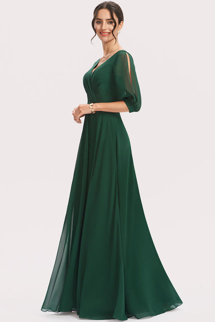 Robe Trapèze Mousseline Fendue - gallery 2