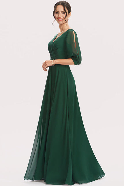 Robe Trapèze Mousseline Fendue - gallery 2