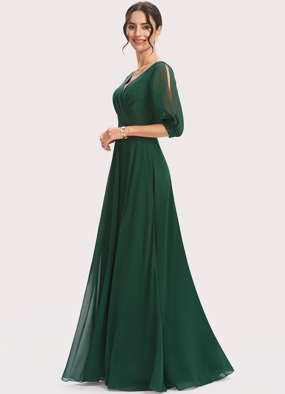 Robe Trapèze Mousseline Fendue - gallery 2