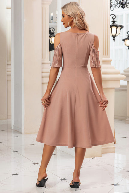 Robe Trapèze Frange Douce - gallery 3