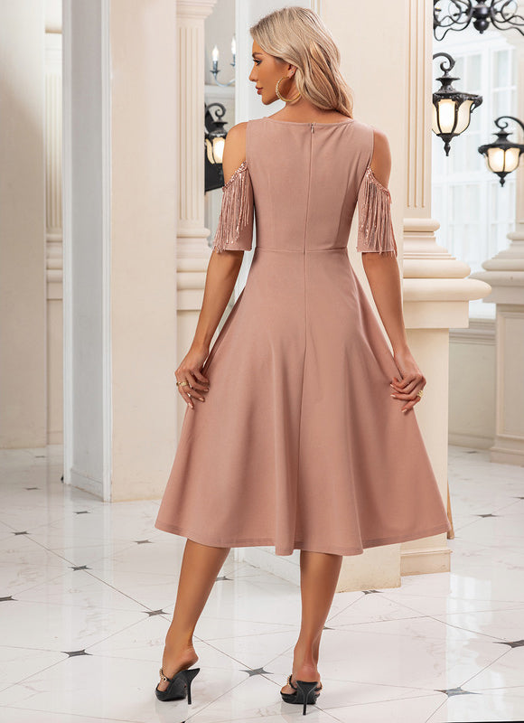 Robe Trapèze Frange Douce - gallery 3