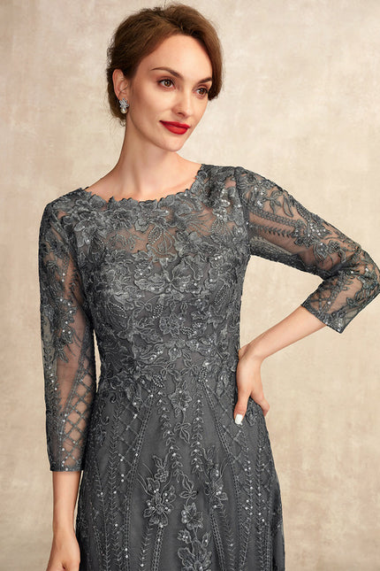 Robe Trapèze Élégance Charbon - gallery 6