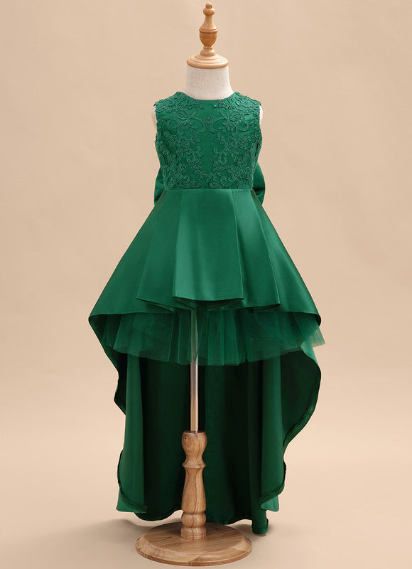 Robe Trapèze Émeraude Enfant - gallery 2