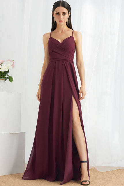 Robe Trapèze Mousseline Fendue - gallery 1