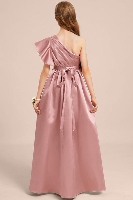 Robe Trapèze Satinée Lilas - gallery 5
