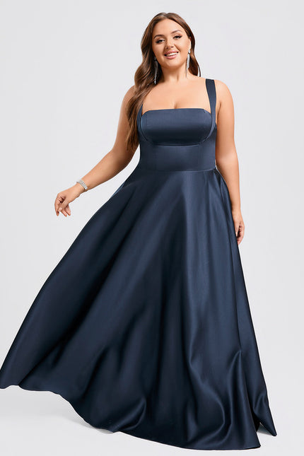 Robe Trapèze Nuit De Satin Profond - gallery 9