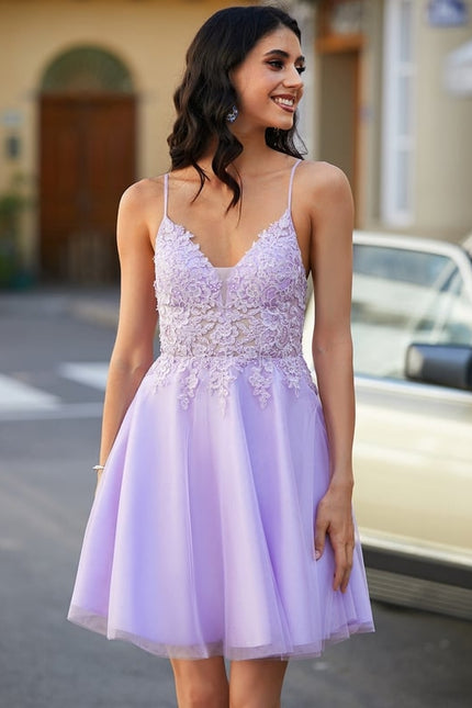 Robe Trapèze Rêve Lilas Flottant - gallery 7