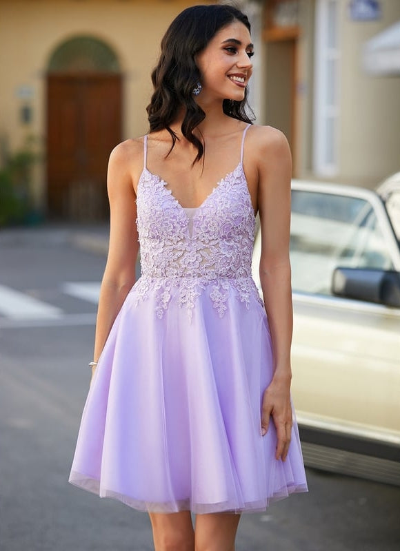 Robe Trapèze Rêve Lilas Flottant - gallery 7