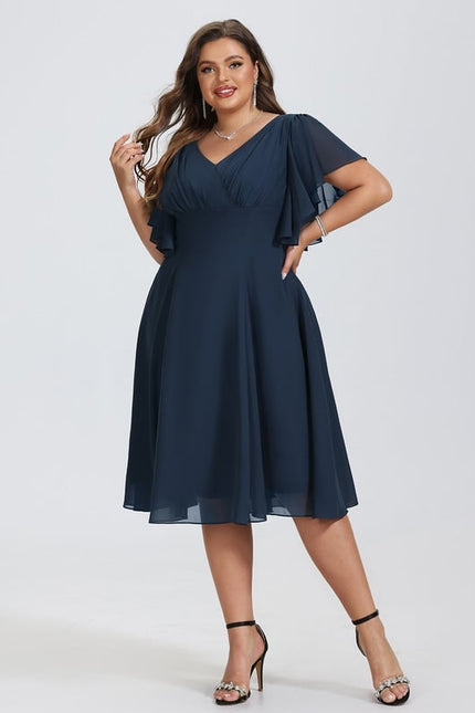 Robe Trapèze Drapé Élégant Chic - gallery 6