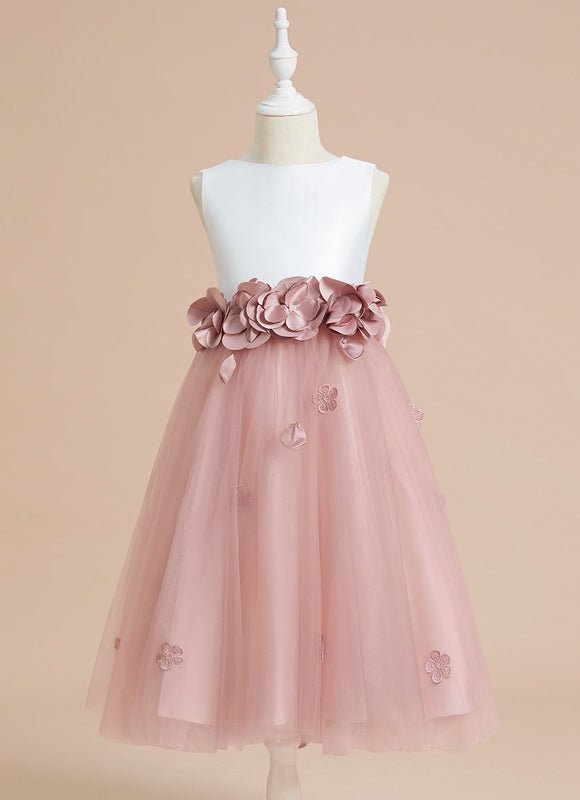 Robe Trapèze Fleur De Satin - gallery 8