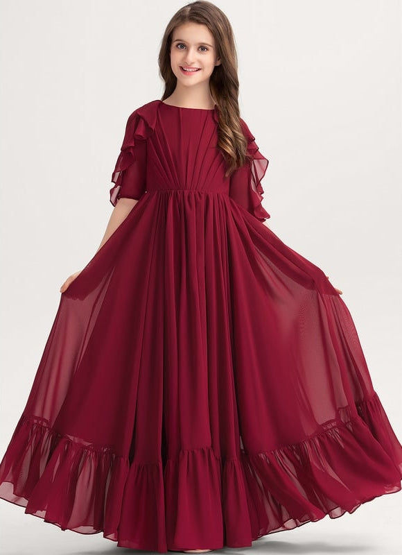 Robe Trapèze Bordeaux Flottante