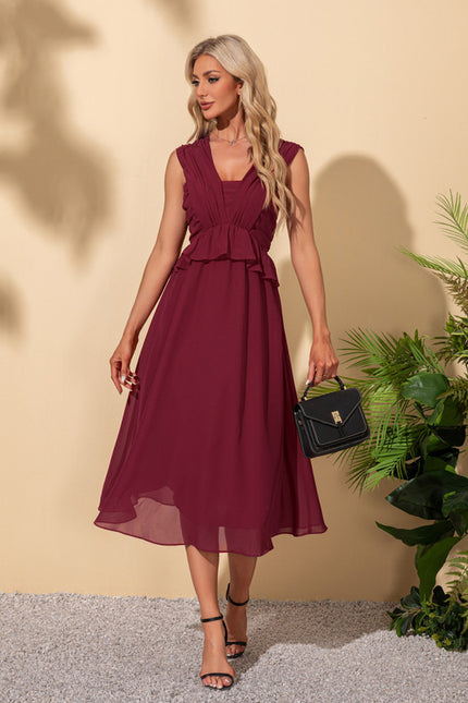 Robe Trapèze Noir Décorative - gallery 2