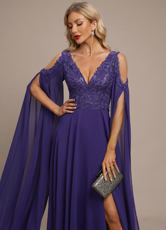 Robe Trapèze Éclat De Violettes - gallery 5