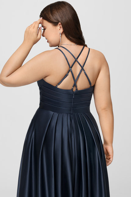 Robe Trapèze Éclat Satiné Doré - gallery 8