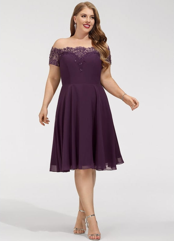 Robe Trapèze Violet Élégance Chic - gallery 7