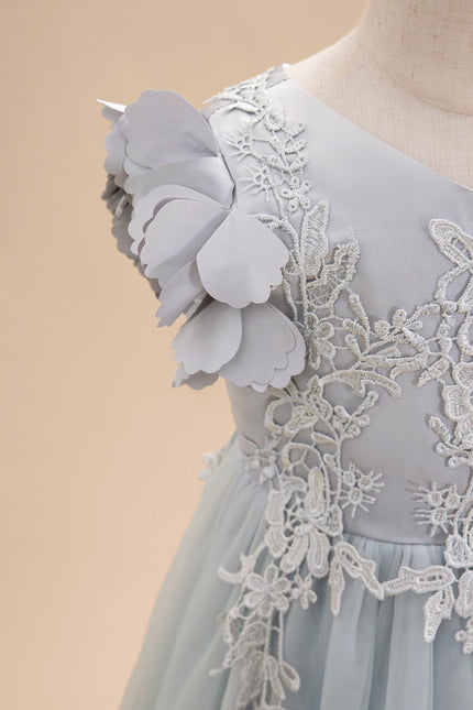 Robe Trapèze Tulle Fleurie - gallery 9
