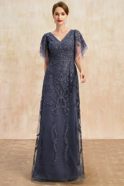 Robe Trapèze Élégance Tulle Cristal