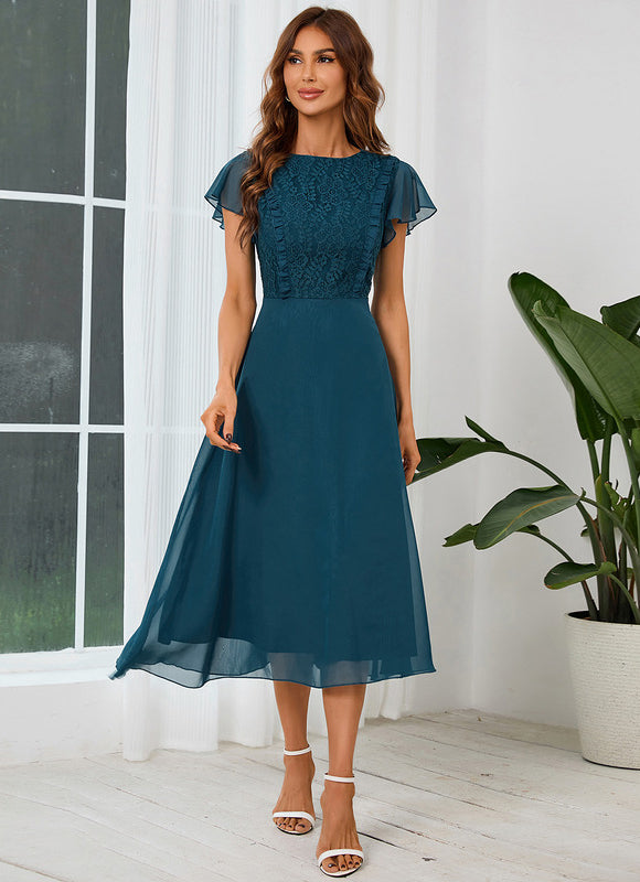 Robe Trapeze Rose Poudré - gallery 2