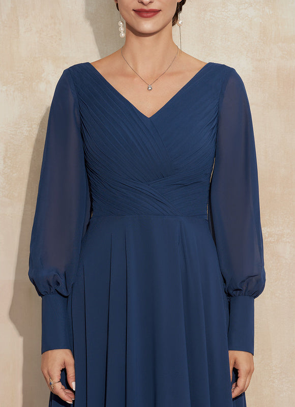 Robe Trapèze Chiffon Élégante - gallery 1
