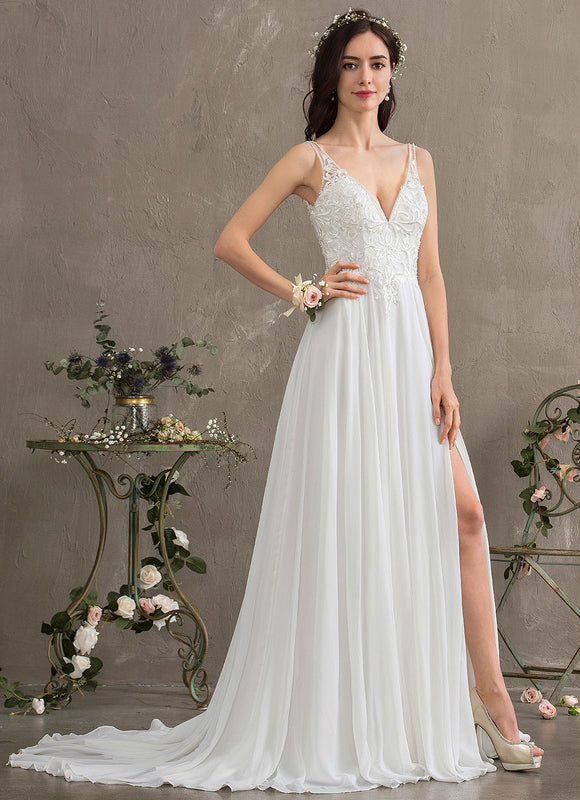 Robe Trapèze De Mariée Aérienne - gallery 3