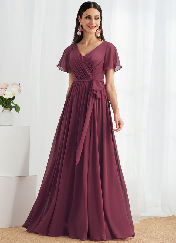 Robe Trapèze Longue Beige Élégante - gallery 5