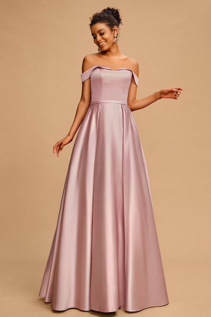 Robe Trapèze Rêve De Lilas Satiné - gallery 2
