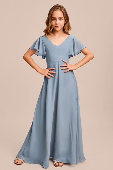 Robe Trapèze Vert Doux Éclat - gallery 2