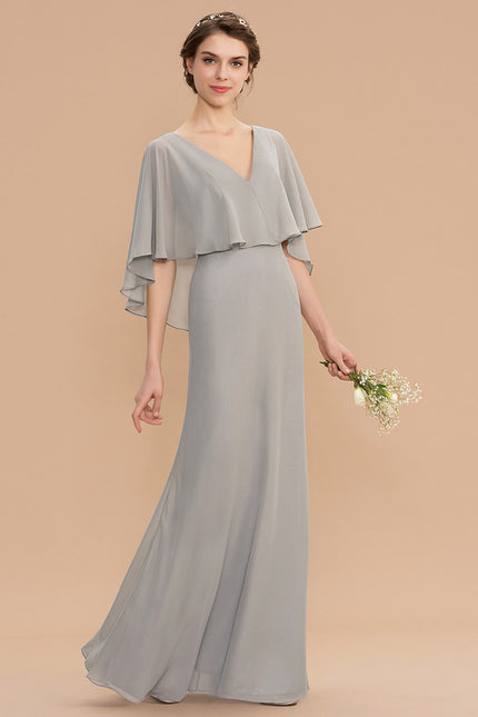 Robe Trapèze Gris Flottant - gallery 2